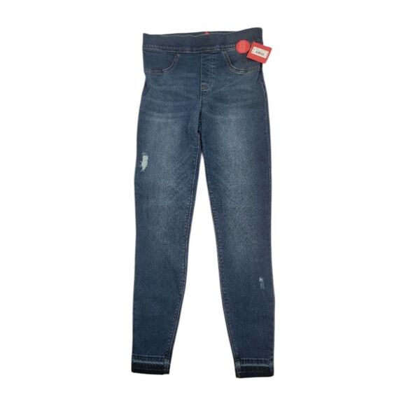 SPANX Distressed Skinny Jeans Pull on 20203R Medium Wash NEW NWT Small - Picture 4 of 9